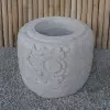  Product image 11 of the product “Balinese style high round pot, with carving - 55cm Dia., 60cm Height, Taro sand ”